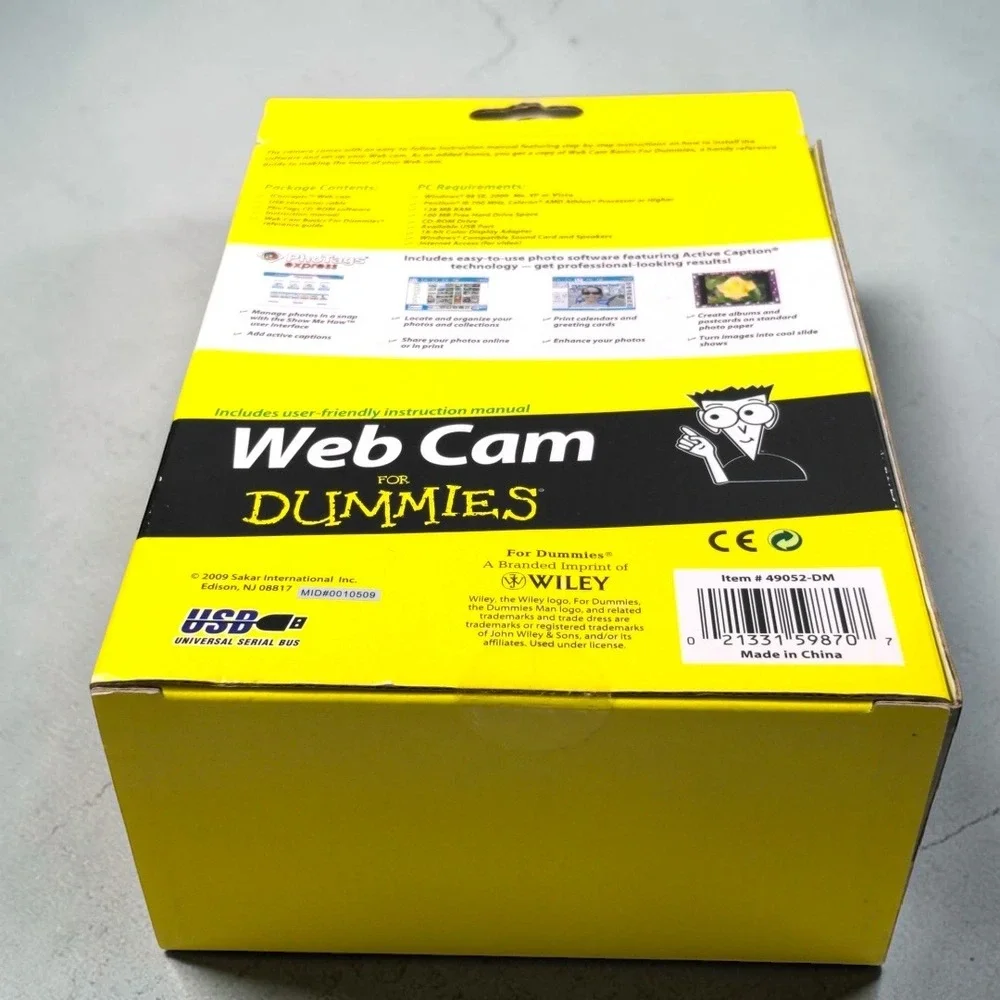 Y2K 2009 Web Cam for Dummies Sealed New Retro Tech PC Camera 49052-DM iConcepts